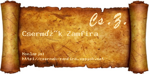 Csermák Zamfira névjegykártya
